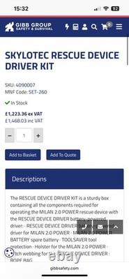 Kit de Pilotage de Dispositif de Sauvetage SKYLOTEC Milan 2.0 Power SET260 Neuf