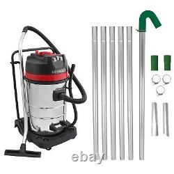 Kit de Pôle d'Aspirateur de Gouttière pour Nettoyage de Tuyaux de Drain à Longue Portée et Aspirateur Humide et Sec de 80L