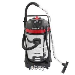 Kit de Pôle d'Aspirateur de Gouttière pour Nettoyage de Tuyaux de Drain à Longue Portée et Aspirateur Humide et Sec de 80L
