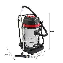 Kit de Pôle d'Aspirateur de Gouttière pour Nettoyage de Tuyaux de Drain à Longue Portée et Aspirateur Humide et Sec de 80L