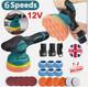 Kit De Polisseuse Sans Fil Pour Voiture Avec Tampons De Polissage + 2 X Batteries Uk
