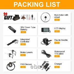 Kit de conversion Ebike 27.5 36V avec moteur de moyeu arrière et cassette, comprenant une batterie 36V13Ah