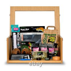Kit de démarrage pour lézard gecko léopard Habistat : vivarium complet et kit d'accessoires pour lézard gecko.