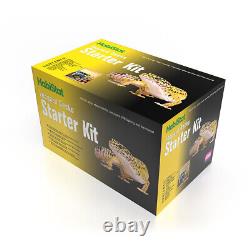 Kit de démarrage pour lézard gecko léopard Habistat : vivarium complet et kit d'accessoires pour lézard gecko.