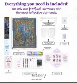 Kit de diamond painting Diamond Art Club à couverture complète, tout neuf, haute qualité et haute résolution MERLIN