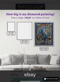 Kit de diamond painting Diamond Art Club à couverture complète, tout neuf, haute qualité et haute résolution MERLIN