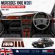 Kit De Garniture De Tableau De Bord Aspect Bois Pour Mercedes 190e W201 Conduite &agrave; Droite 25 Pi&egrave;ces 1983-1993