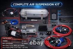 Kit de gestion de suspension pneumatique universel 200PSI application Bluetooth Triple-R-Racing