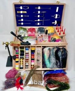 Kit de montage de mouches de luxe Étau rotatif, outils et matériaux