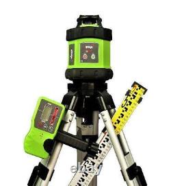 Kit de niveau laser rotatif Imex E60 avec une portée de 400 mètres, trépied, récepteur, mire et étui neuf