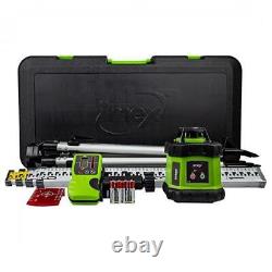 Kit de niveau laser rotatif Imex E60 avec une portée de 400 mètres, trépied, récepteur, mire et étui neuf