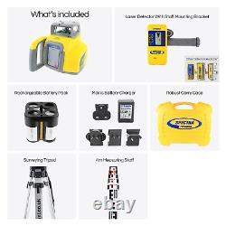 Kit de niveau laser rotatif Spectra LL300N, détecteur, trépied et mât. Garantie de 6 ans