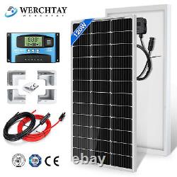 Kit de panneaux solaires 12V 100W 200W 300W avec supports de montage pour camping-car et caravane