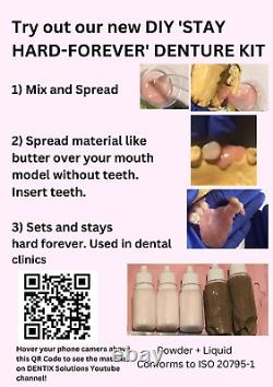 Kit de prothèse dentaire DIY PREMIUM avec kit d'empreinte + kit de remplissage gratuit complet/partiel