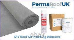 Kit de toiture en caoutchouc DIY pour toits plats membrane EPDM 1,14 mm et adhésifs uniquement