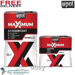Kit de vernis Upol Maximum Hs 2k Clearcoat 2 X 7,5l - Avec durcisseur rapide (Kit de 15l)