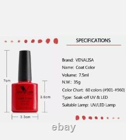 Kit de vernis à ongles neuf Venalisa VIP 1, 60 couleurs de vernis en gel UV