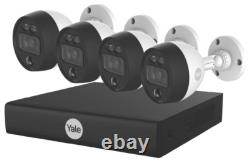 Kit de vidéosurveillance Yale 4 caméras Smart Motion YSV-4CSMD-4CK + disque dur 1 To, neuf