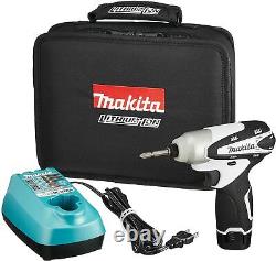 Kit de visseuse à percussion rechargeable Makita TD090DWSPW 10,8 V blanche toute neuve
