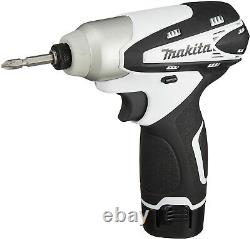 Kit de visseuse à percussion rechargeable Makita TD090DWSPW 10,8 V blanche toute neuve