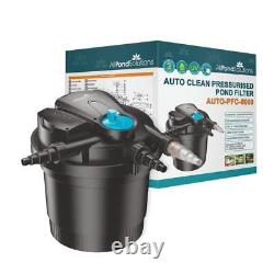 Kit tout-en-un de filtre à bassin koi pressurisé avec nettoyage automatique et stérilisateur UV