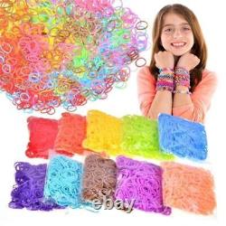 Kits de fabrication de bracelet assortis Loom Bands en caoutchouc de différentes couleurs pour enfants au Royaume-Uni