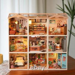 Kits de magasin super Rolife en plastique Jouets de construction pour les cadeaux de Noël Maison miniature à faire soi-même