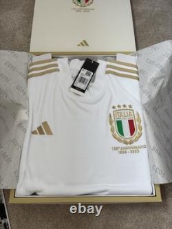Maillot édition limitée Adidas Italie 125e anniversaire, taille moyenne, neuf dans sa boîte