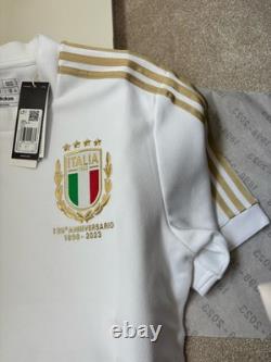 Maillot édition limitée Adidas Italie 125e anniversaire, taille moyenne, neuf dans sa boîte