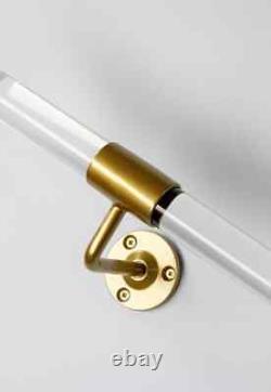 Mains courantes en acrylique pour escaliers intérieurs, Kit de balustrade transparente en lucite de 50cm à 450cm