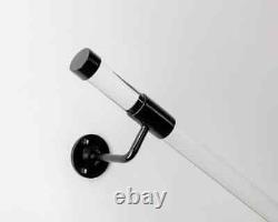 Mains courantes en acrylique pour escaliers intérieurs, Kit de balustrade transparente en lucite de 50cm à 450cm