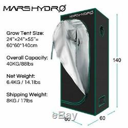 Mars Hydro Ts 600w Led Grow Light + Filtre Au Charbon Actif Combo + Cultivez Tente Kit Complet