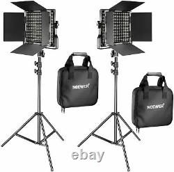 Neewer 2 Pièces Bi-colore 660 Led Video Light Nd Stand Kit 3200-5600k Cri 96+