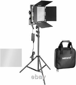 Neewer 2 Pièces Bi-colore 660 Led Video Light Nd Stand Kit 3200-5600k Cri 96+