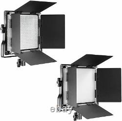 Neewer 2 Pièces Bi-colore 660 Led Video Light Nd Stand Kit 3200-5600k Cri 96+