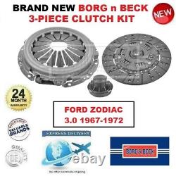 Nouveau kit d'embrayage BORG n BECK 3 pièces pour FORD ZODIAC 3.0 1967-1972