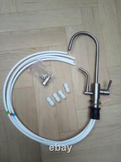 Nouveau robinet en satin alcalin / nickel à double robinet, Kangen avec kit d'installation