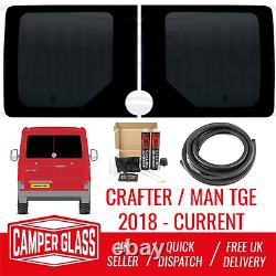 Nouvelle paire de portes de grange Shape Crafter avec fenêtres TEXTURÉES intimité et kit de montage (2018+)