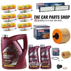 POUR BMW 330i MSPORT E93 KIT DE SERVICE COMPLET BOSCH NEUF AVEC 6 BOUCLES NGK