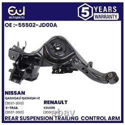 Paire inférieure de bras de suspension arrière de contrôle pour Nissan Qashqai + kits de montage