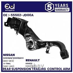 Paire inférieure de bras de suspension arrière de contrôle pour Nissan Qashqai + kits de montage
