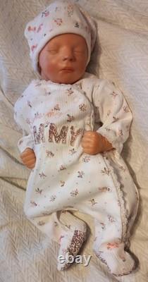 Poupée reborn neuve, authentique, petite 'Callie' avec cheveux 43 cm