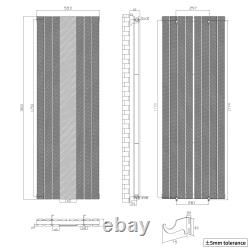 Radiateur design avec miroir colonne ovale à panneau plat anthracite noir blanc Rads