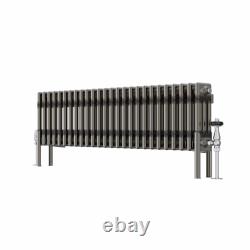 Radiateur en métal brut traditionnel à colonne 2 3 4, style fonte, horizontal et vertical