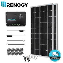 Renogy 200w Solar Panel Kit 12v Mono Avec 30a Contrôleur De Charge De Batterie Démarreur Rv