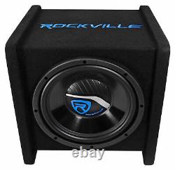 Rockville Rv10.1d 500w 10 Loaded Car Subwoofer Enclosure+mono Amplificateur+amp Kit