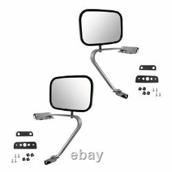 Side View Manual Mirrors Stainless Steel Paire Set For Ford F-series Pickup Truck Side View Manual Mirrors Stainless Steel Paire Set For Ford F-series Pickup Truck Side View Manual Mirrors Stainless Steel Paire Set For Ford F-series Pickup Truck Side View