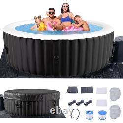 Spa gonflable rond SLSY pour 4 personnes, étanche, jacuzzi gonflable avec 120 jets d’air