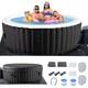 Spa Gonflable Rond Slsy Pour 4 Personnes, &eacute;tanche, Jacuzzi Gonflable Avec 120 Jets D&rsquo;air