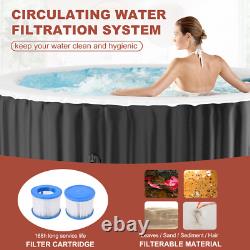 Spa gonflable rond SLSY pour 4 personnes, étanche, jacuzzi gonflable avec 120 jets d’air
